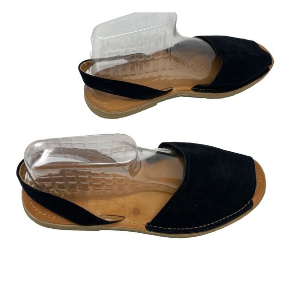 Curfew Women’s Black Flat Sandals Open Toe Ankle Strap 10 - Picture 3 of 9